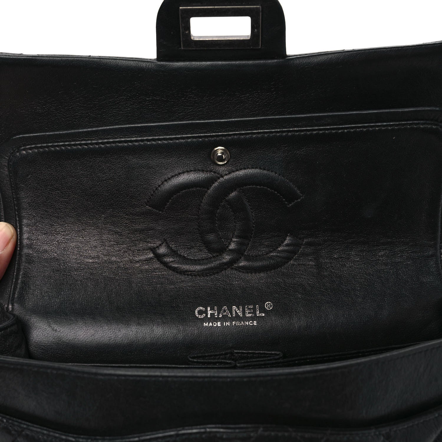 Chanel Lambskin Quilted Medium Hybrid Reissue Flap Black 12 of 14