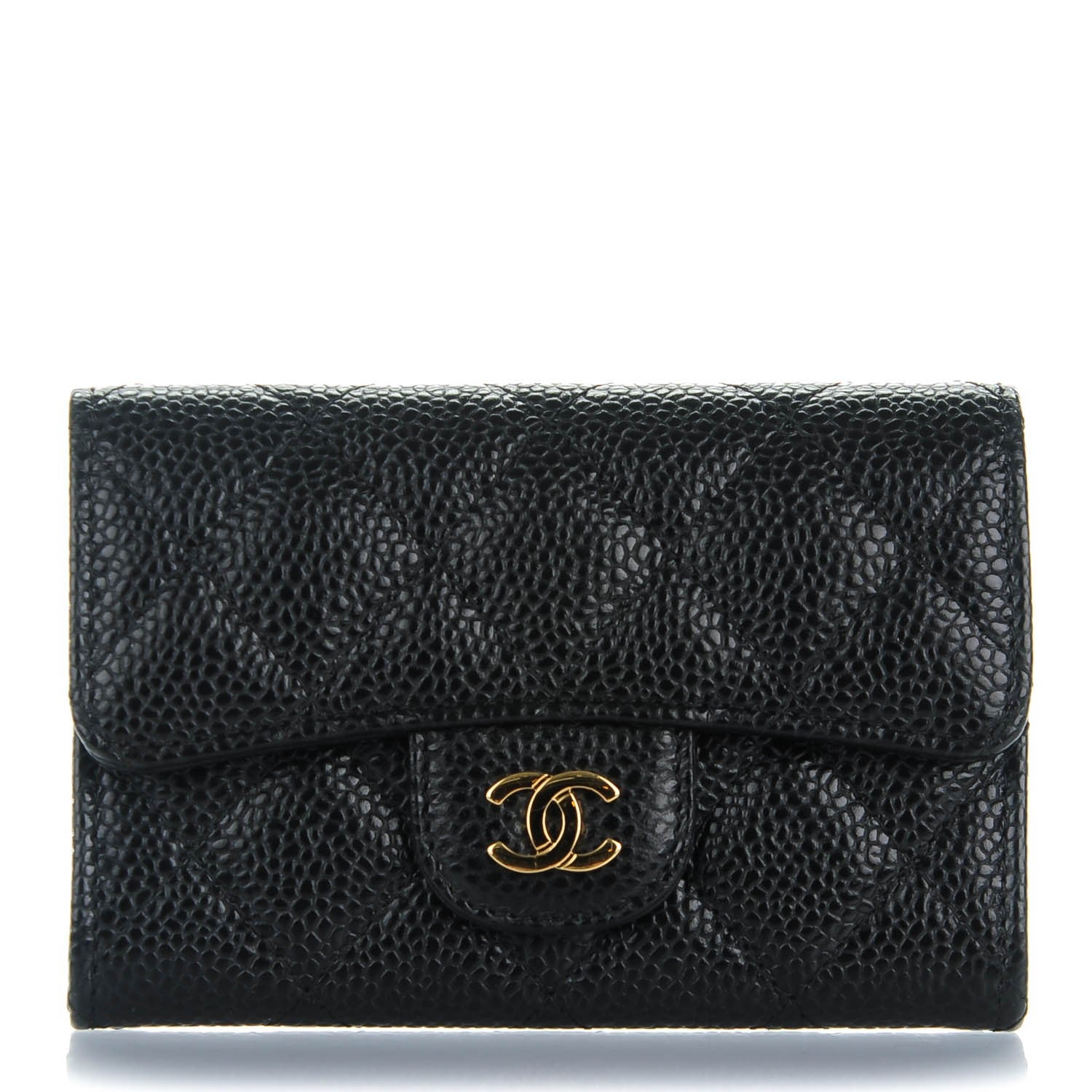 Chanel Caviar Quilted Flap Card Holder Black 1 of 8