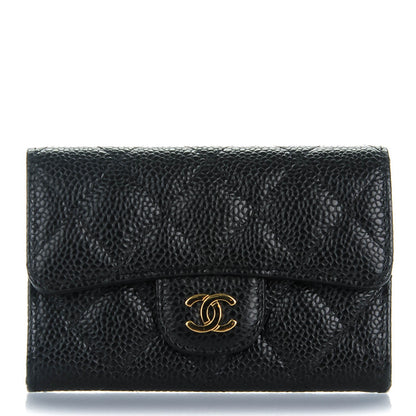 Chanel Caviar Quilted Flap Card Holder Black 1 of 8