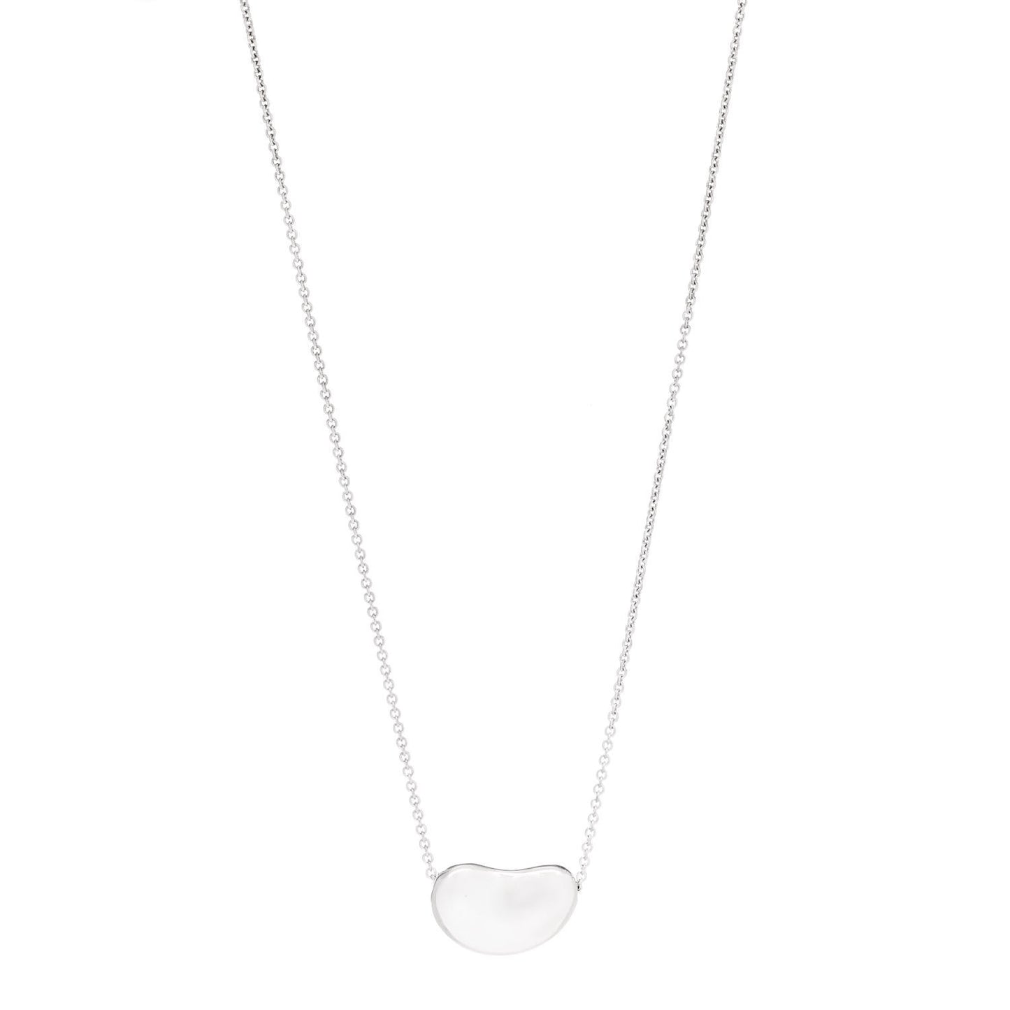 Sterling Silver 20mm Elsa Peretti Bean Pendant Necklace