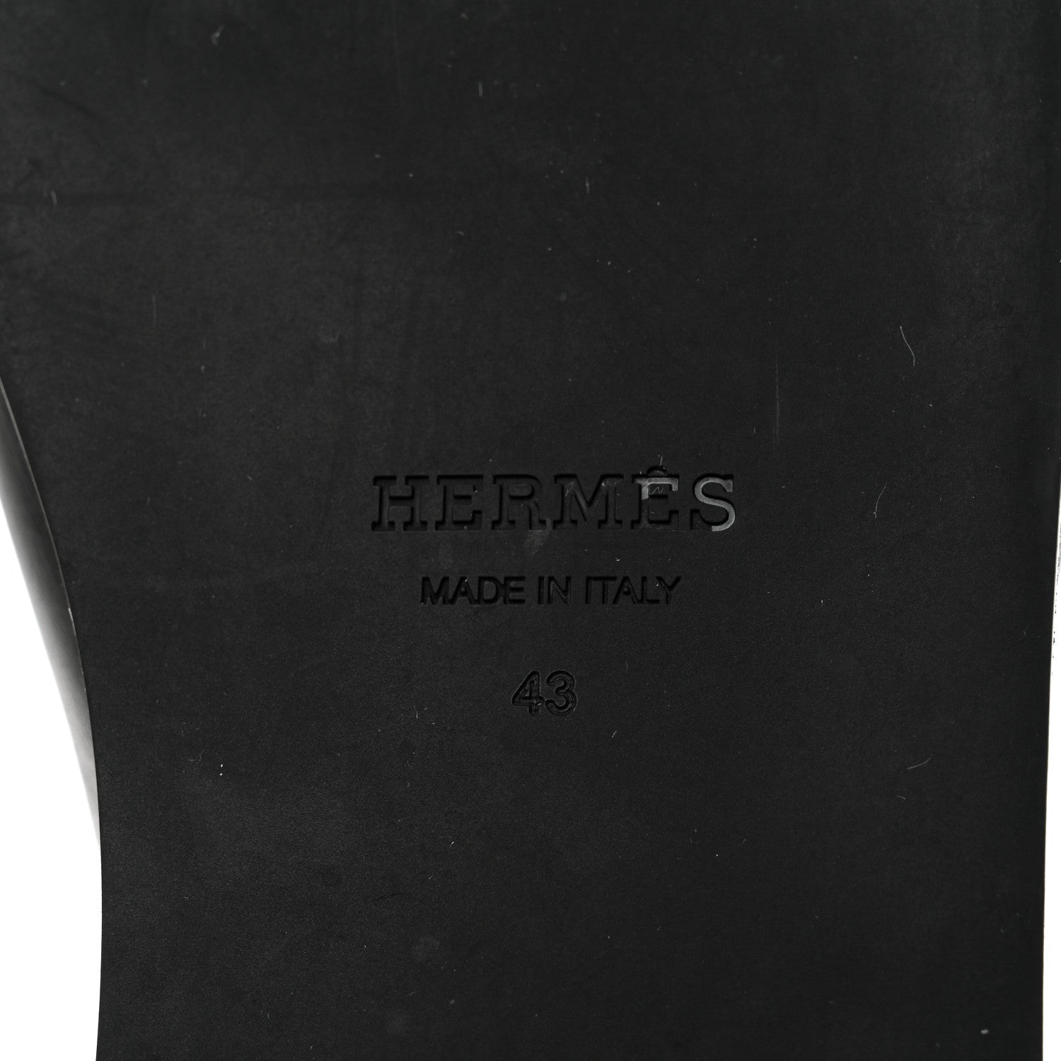 Hermes Calfskin Mens Smyrne Sandals 43 Black 8 of 9