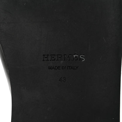 Hermes Calfskin Mens Smyrne Sandals 43 Black 8 of 9