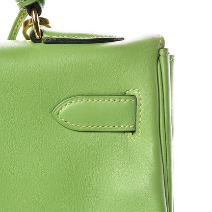 Hermes Veau Gulliver Kelly Retourne 32 Vert Cru 34 of 46