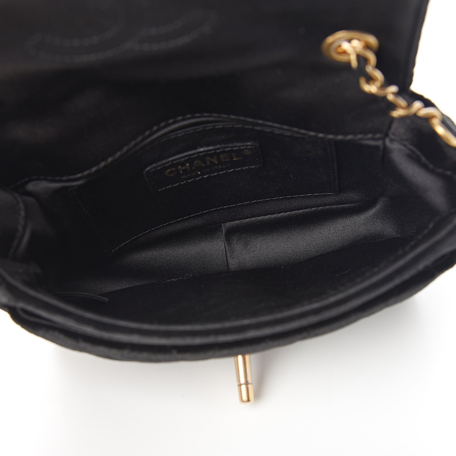 Chanel Velvet Quilted Small Camellia Flap Black 5 of 11