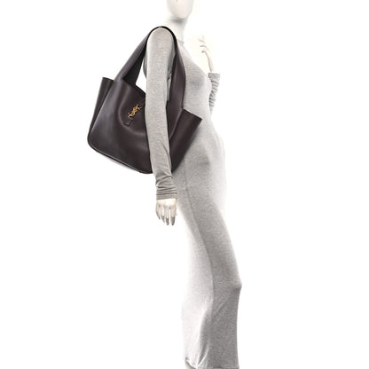 Saint Laurent Smooth Calfskin Bea Tote Dark Currant 1 of 11