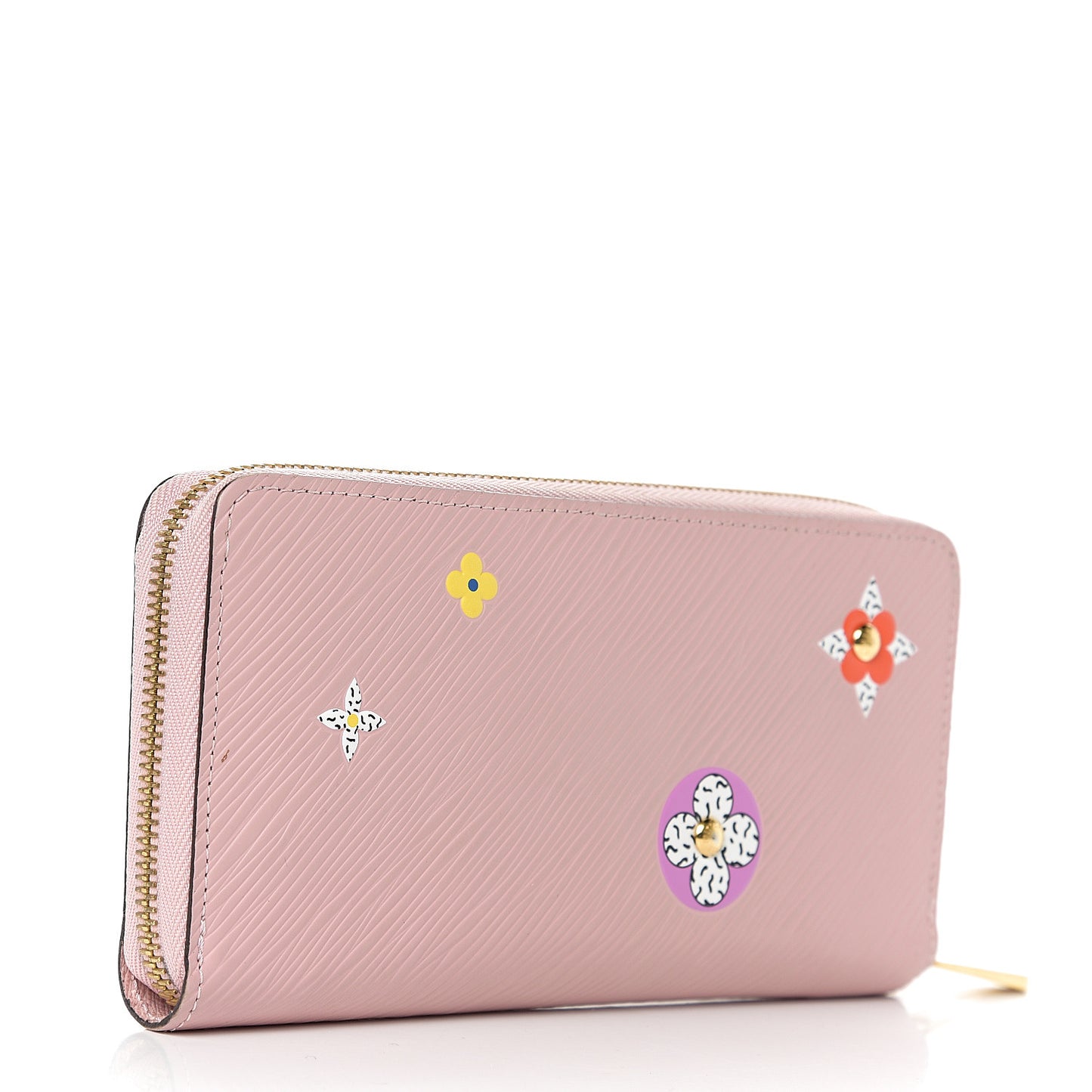 Epi Blooming Flowers Zippy Wallet Rose Ballerine