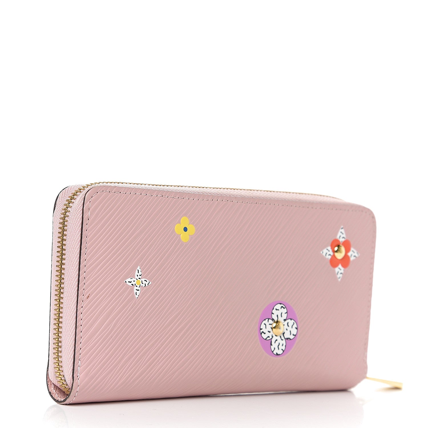 Louis Vuitton Epi Blooming Flowers Zippy Wallet Rose Ballerine 2 of 6