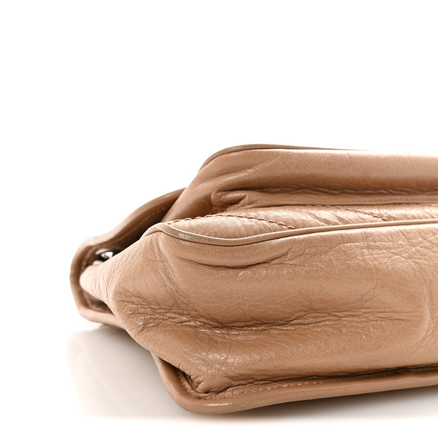 Saint Laurent Crinkled Calfskin Matelasse Monogram Medium Niki Chain Satchel Light Taupe 8 of 9