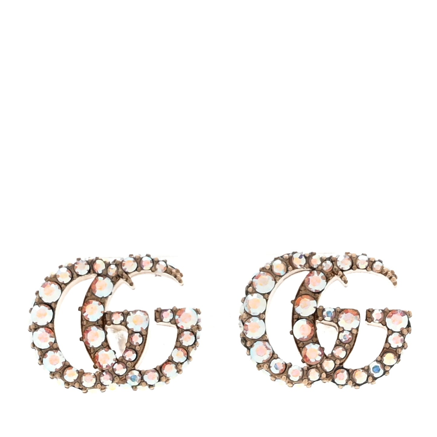 Crystal GG Marmont Stud Earrings Aurora Borealis