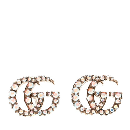 Gucci Crystal GG Marmont Stud Earrings Aurora Borealis 1 of 5