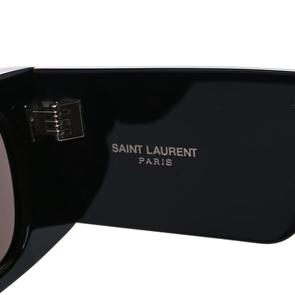 Saint Laurent Acetate Rectangular Sunglasses SL 654 Black 6 of 8