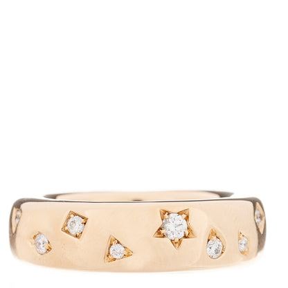 Pomellato 18K Rose Gold Diamond Iconica Band Ring 57 8 3 of 5