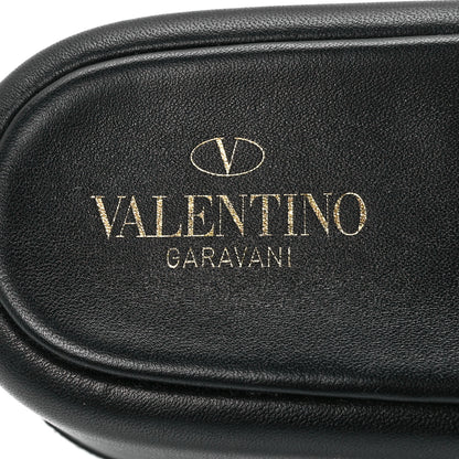 Valentino Garavani Nappa Roman Stud 30/50mm Platform Slide Sandals 38 Black 7 of 8