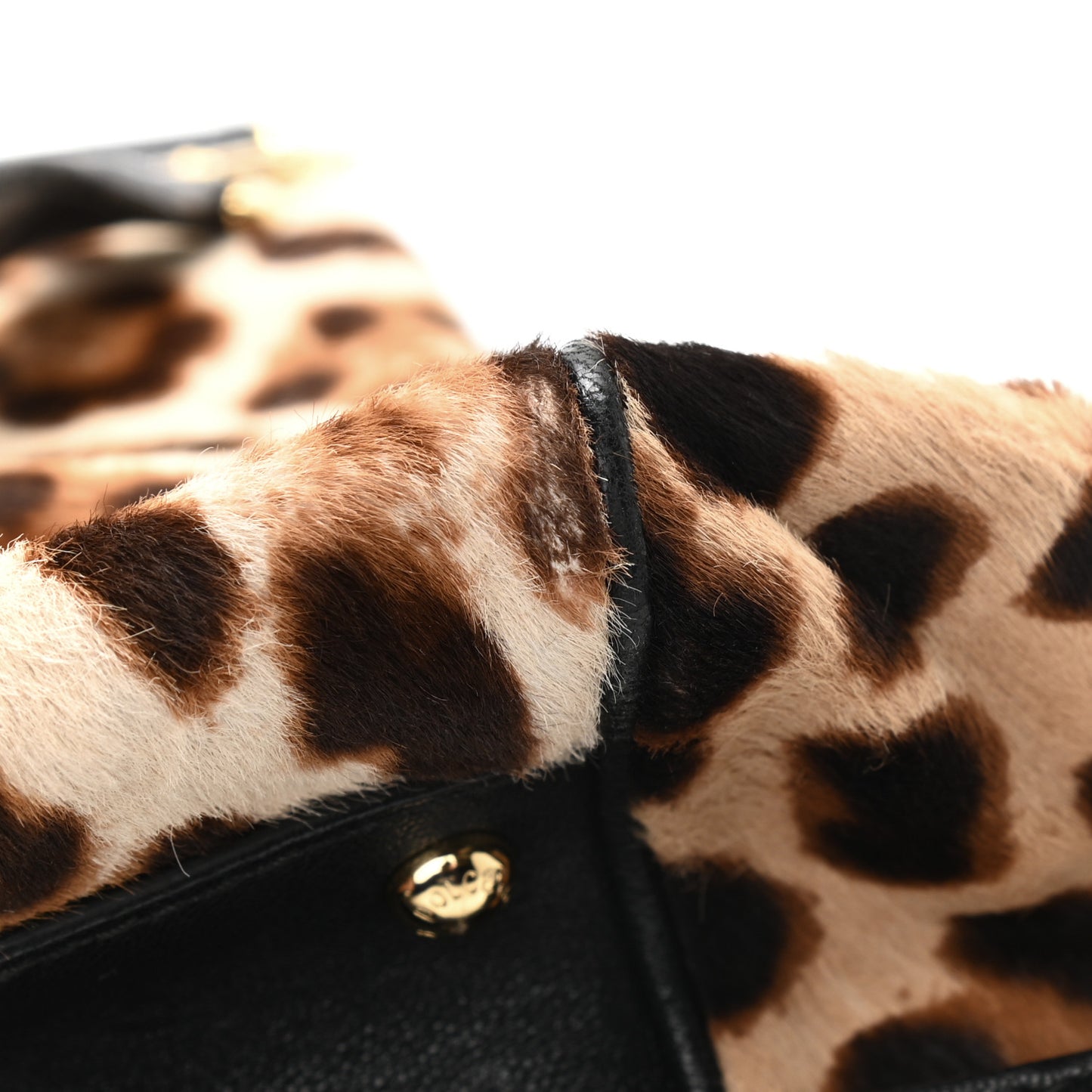 Calf Hair Leopard Print Miss Sicily Satchel Naturale