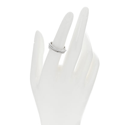 David Yurman Sterling Silver Diamond 6.8mm Crossover Ring 53 6.5 2 of 4