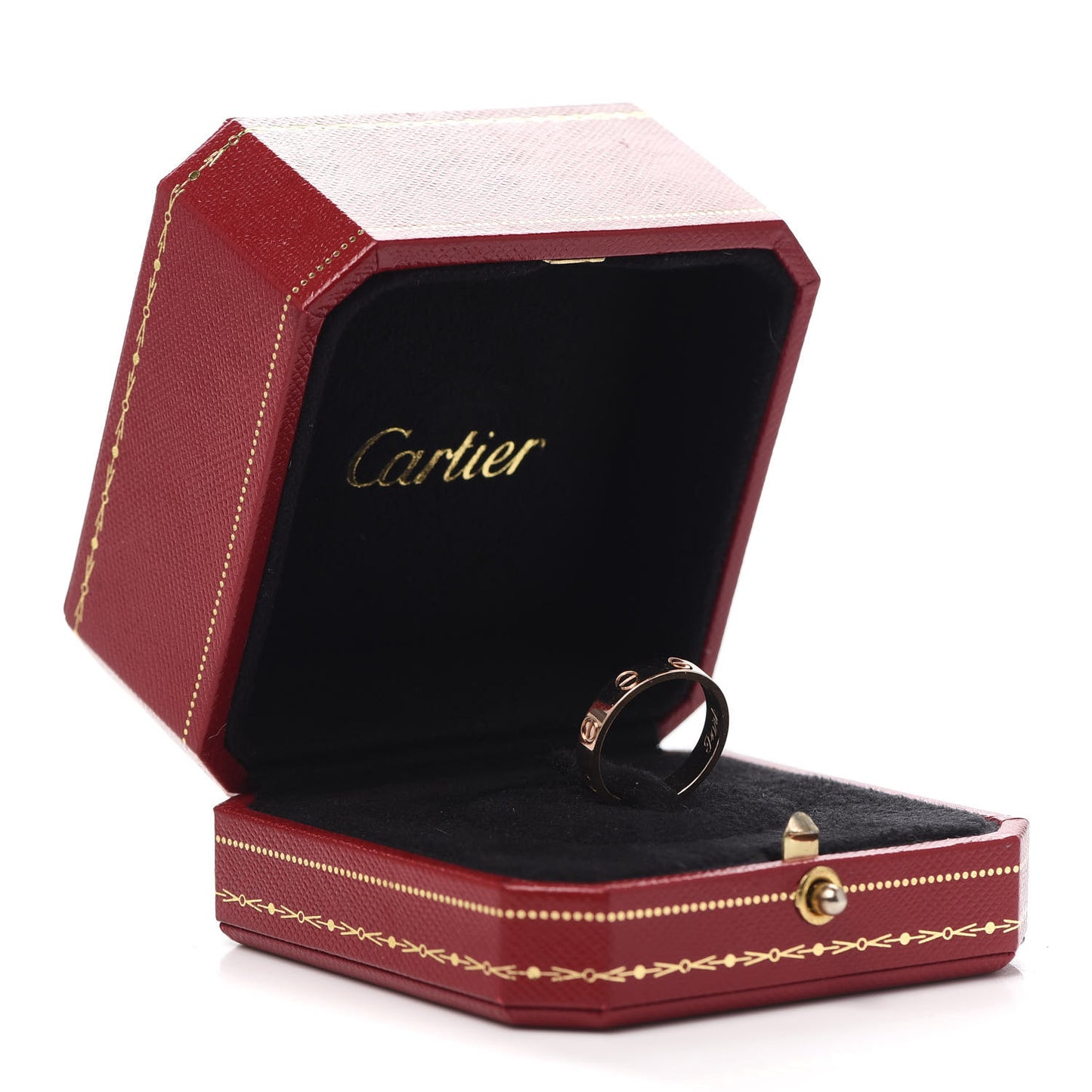 18K Pink Gold 3.5mm LOVE Wedding Band Ring 52 6