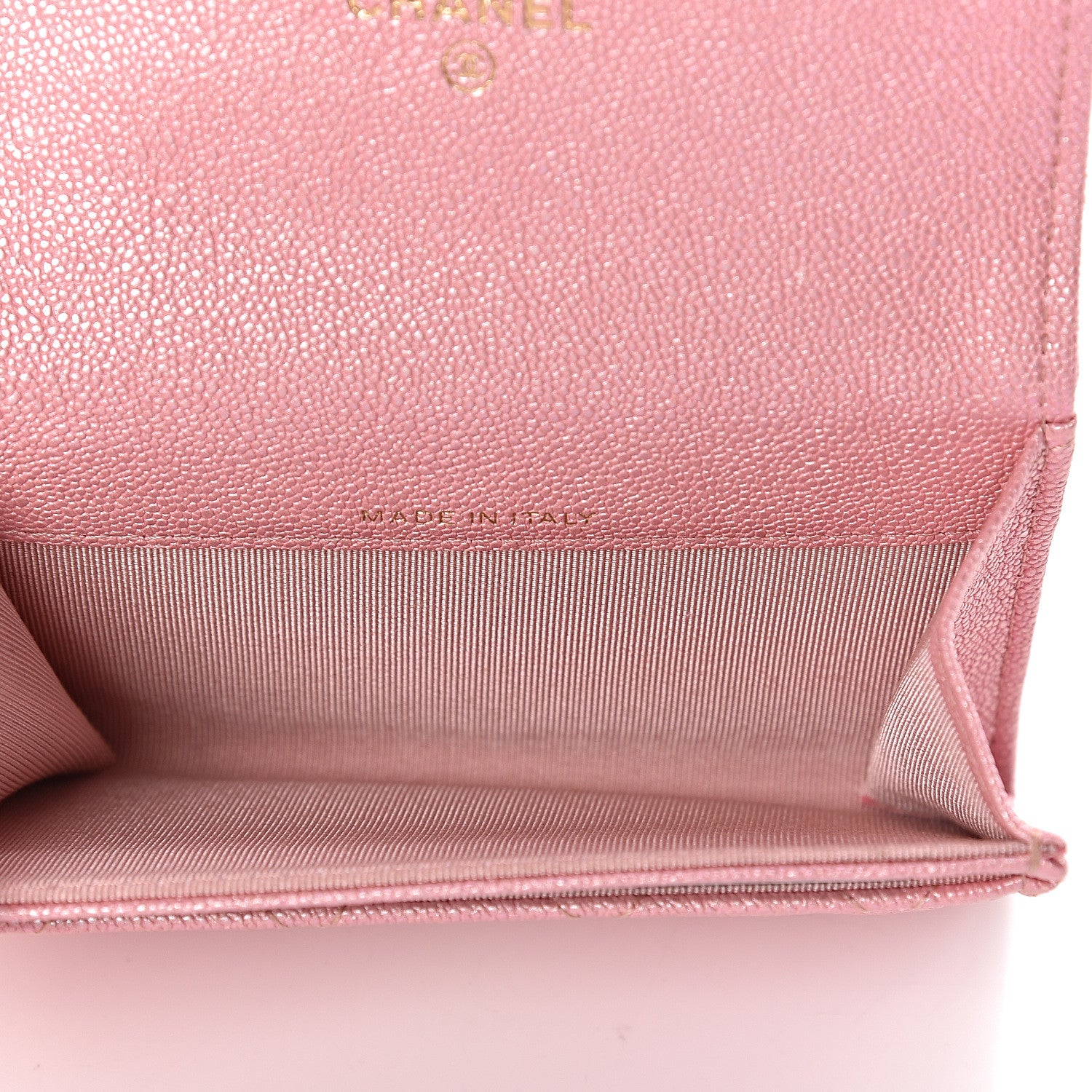 Chanel Iridescent Caviar Quilted Flap Card Holder Rose Pink 5 of 9