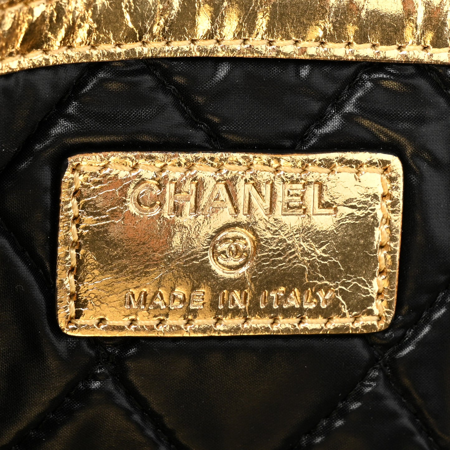 Metallic Lambskin Medium Je Ne Suis Pas En Solde Pouch Clutch Gold