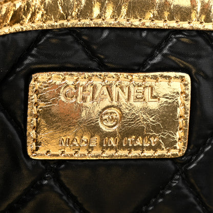 Chanel Metallic Lambskin Medium Je Ne Suis Pas En Solde Pouch Clutch Gold 6 of 10