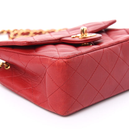 Chanel Lambskin Quilted Mini Square Flap Red 9 of 16