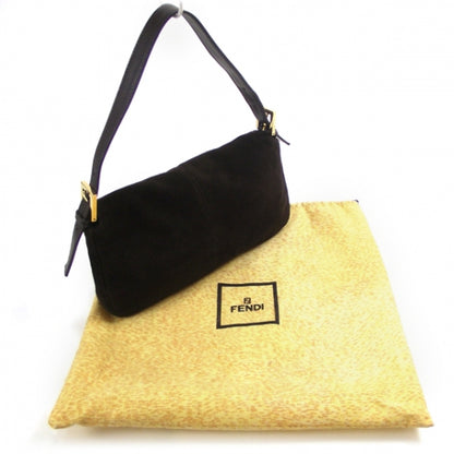 Fendi Suede Baguette Dark Brown 3 of 13