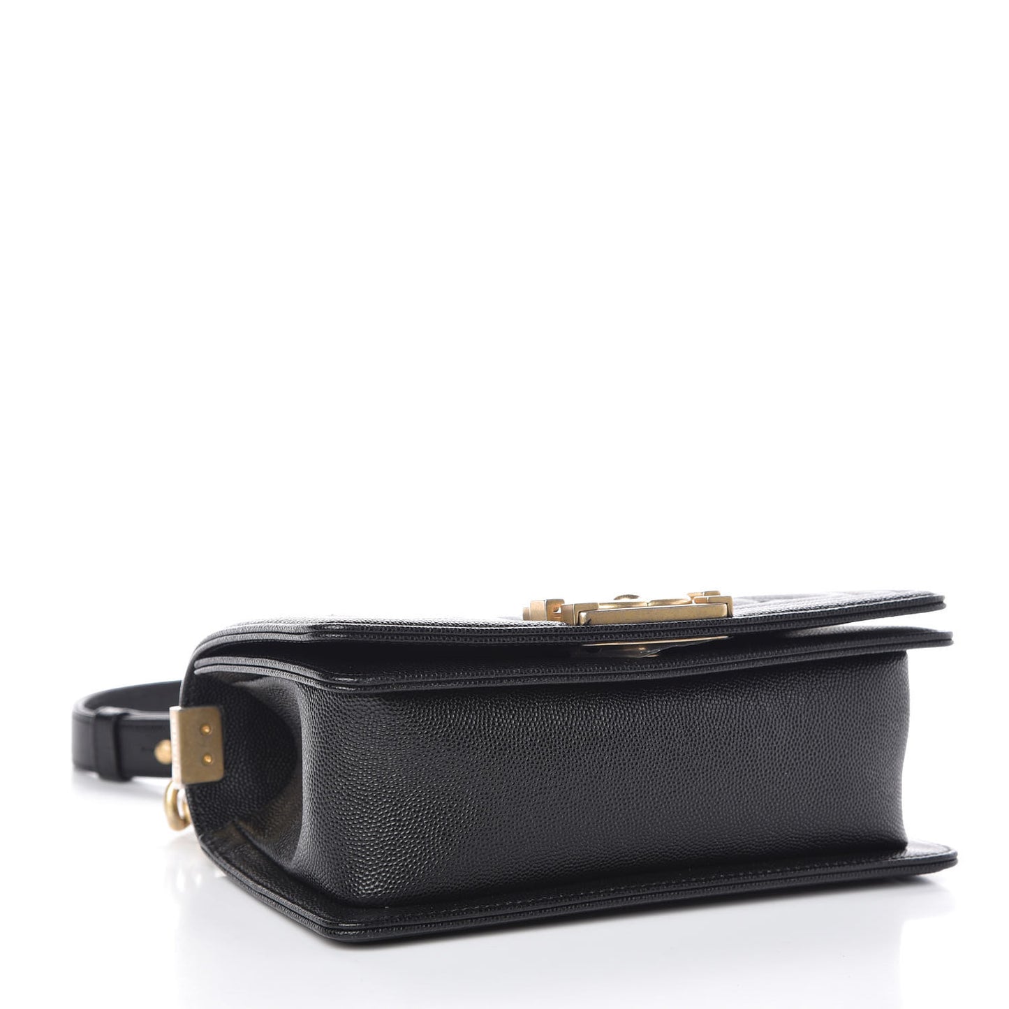 Caviar Quilted Small Boy Flap Black