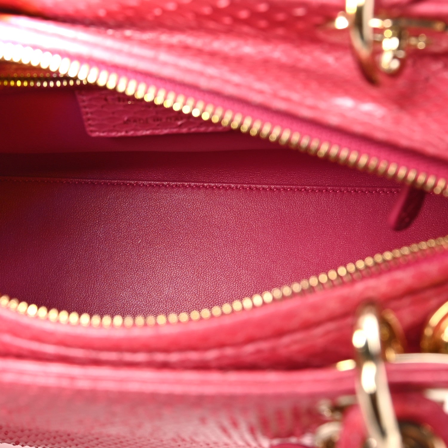 Christian Dior Snakeskin Medium Lady Dior Pink 5 of 10