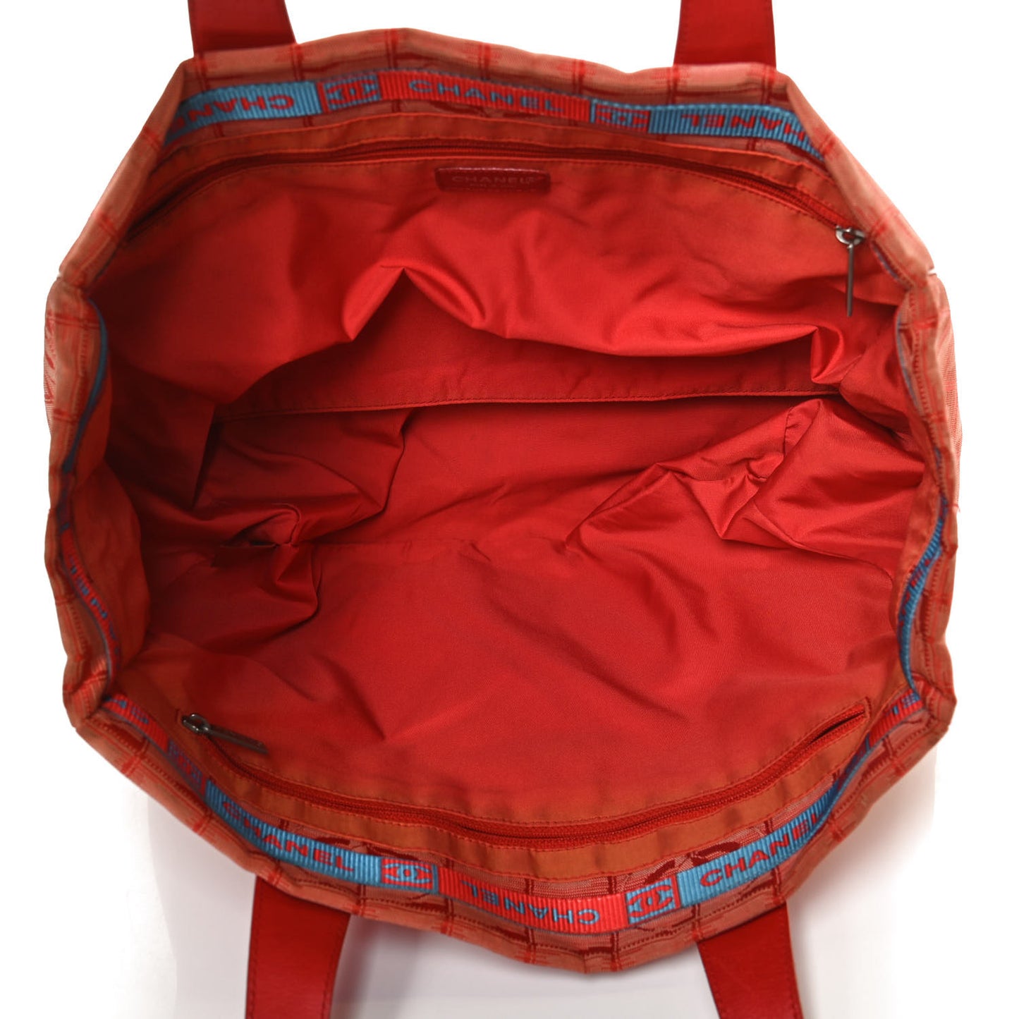 Nylon Medium Travel Tote Red