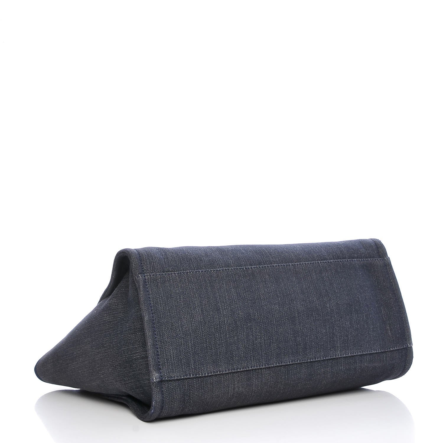 Chanel Denim Large Deauville Tote Dark Blue 4 of 9