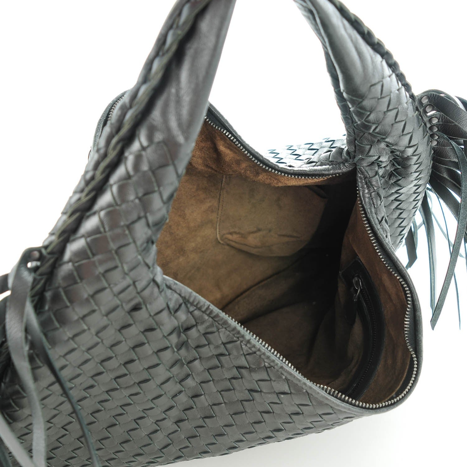 Bottega Veneta Nappa Intrecciato Veneta Large Fringed Hobo Nero Black 5 of 8