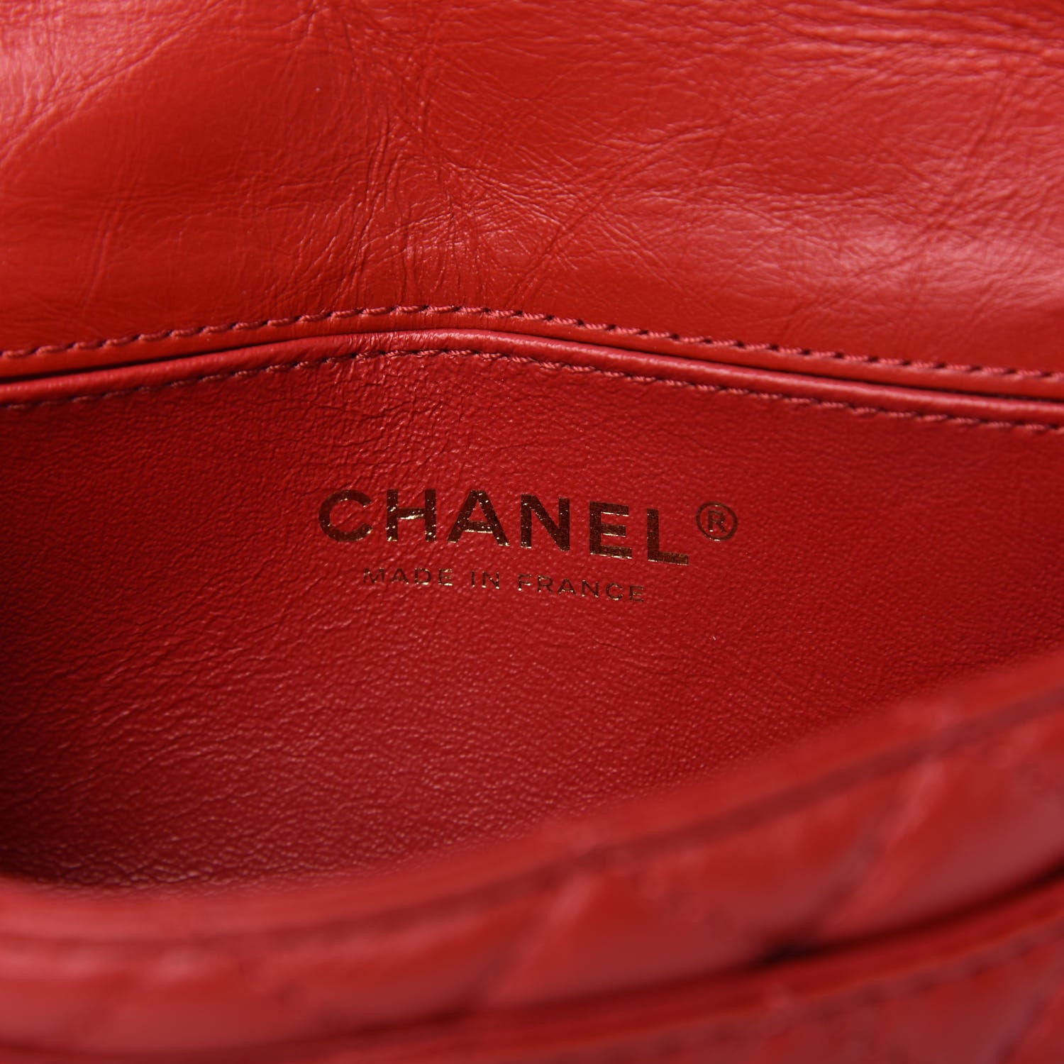 Chanel Aged Calfskin Quilted 2.55 Reissue Flap Belt Bag Red 8 of 9