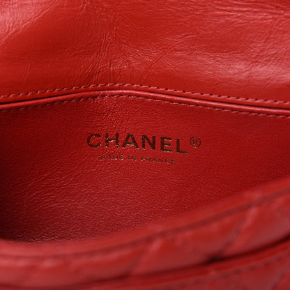 Chanel Aged Calfskin Quilted 2.55 Reissue Flap Belt Bag Red 8 of 9