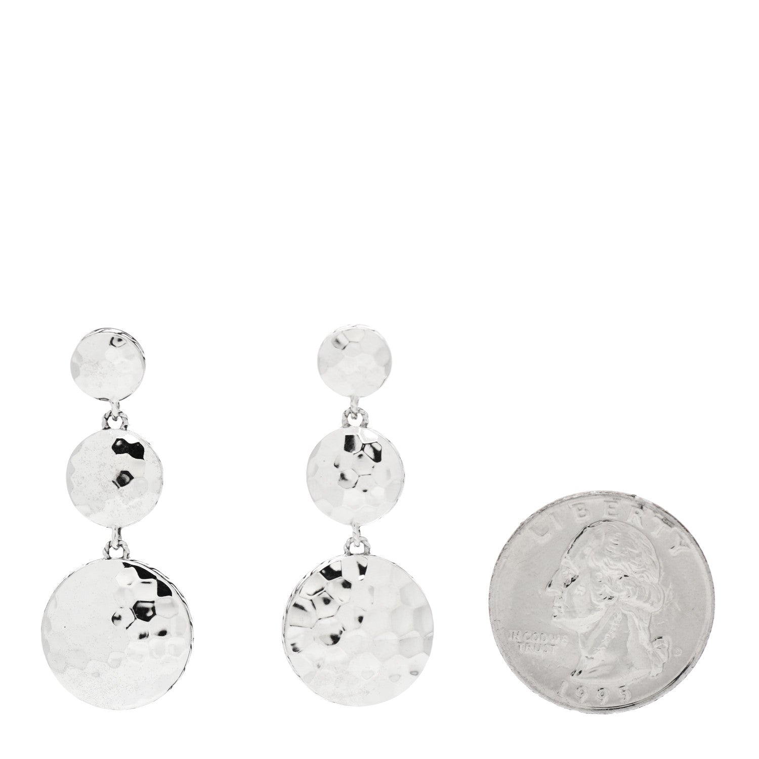 John Hardy Sterling Silver Palu Triple Circle Drop Earrings 2 of 4