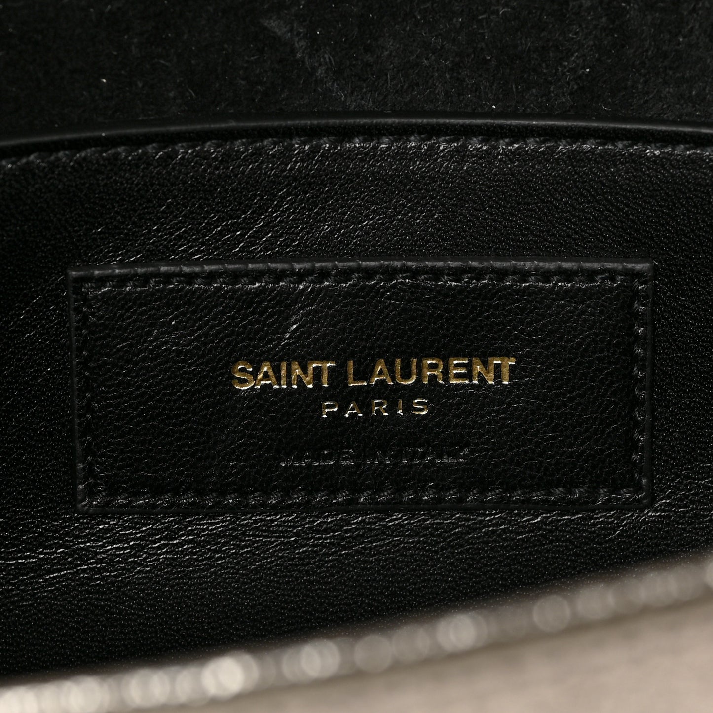 Metallic Textured Calfskin Classic Monogram Cassandre Clutch Pale Gold
