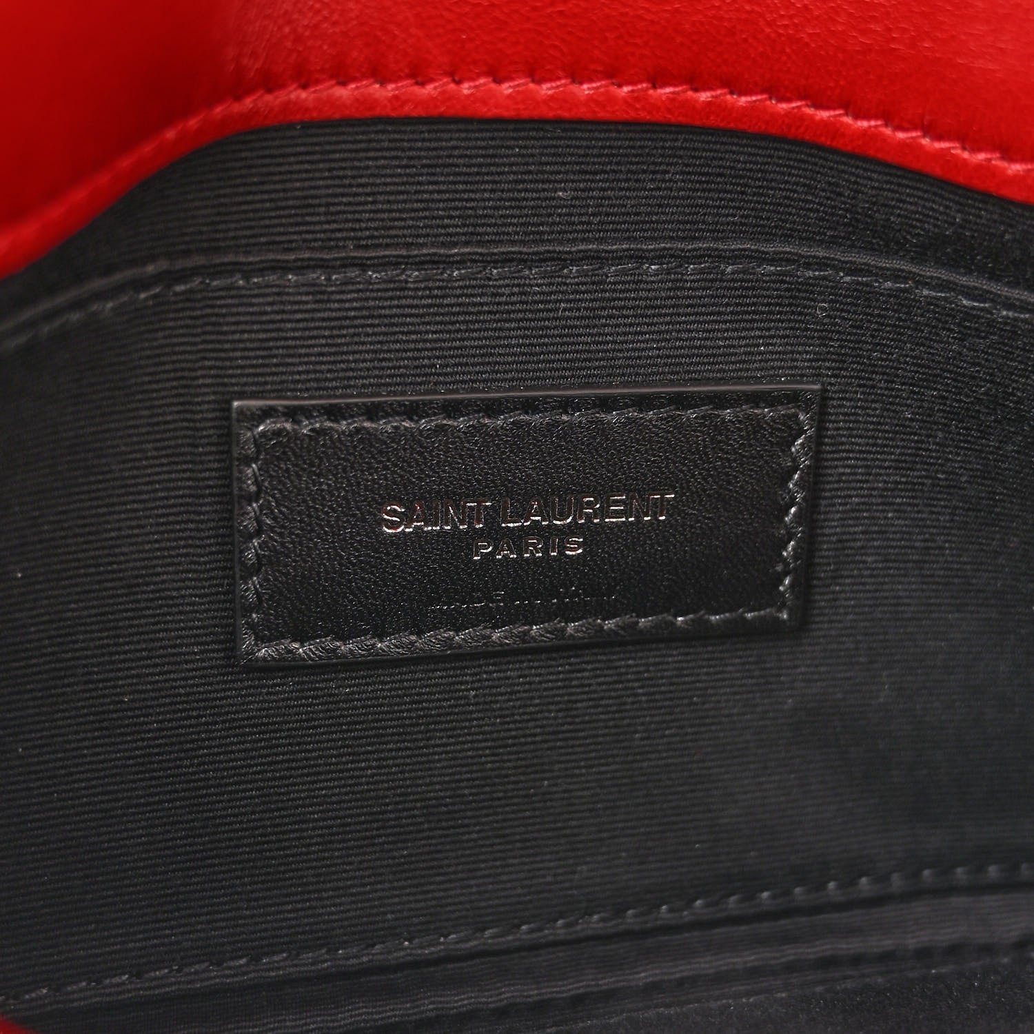 Saint Laurent Lambskin Patchwork Monogram Small Jamie Red 7 of 10