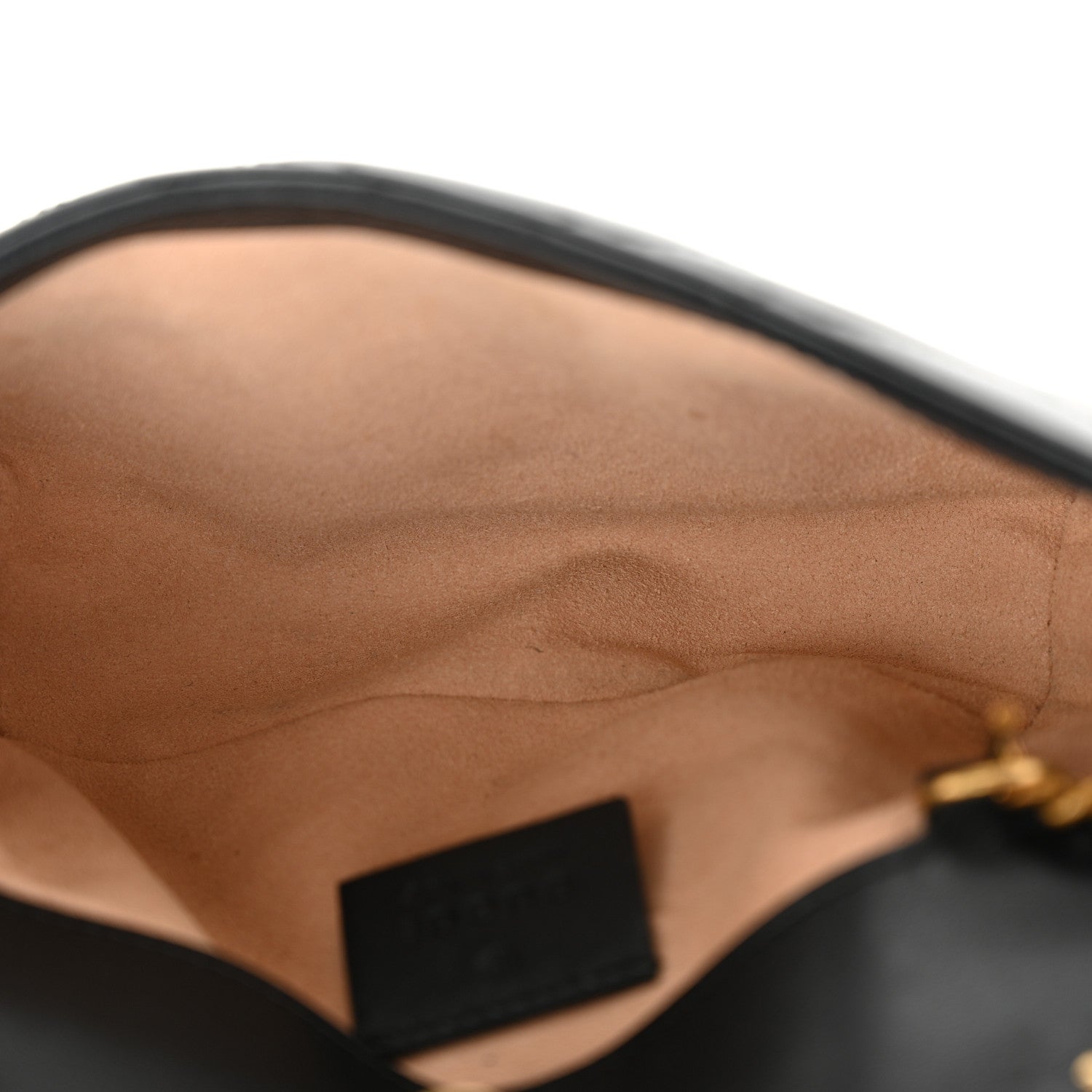 Gucci Calfskin Matelasse Super Mini GG Marmont Shoulder Bag Black 5 of 11
