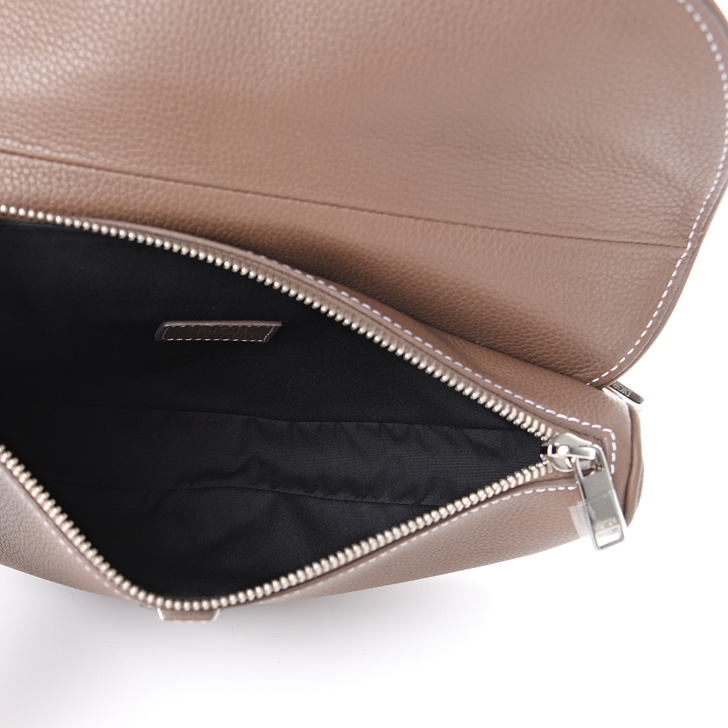 Christian Dior Grained Calfskin Saddle Bag Brown 4 of 8