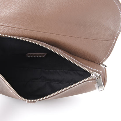 Christian Dior Grained Calfskin Saddle Bag Brown 4 of 8