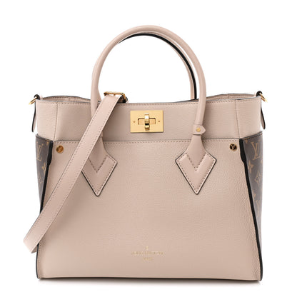 Louis Vuitton Calfskin Monogram On My Side MM Greige 1 of 11