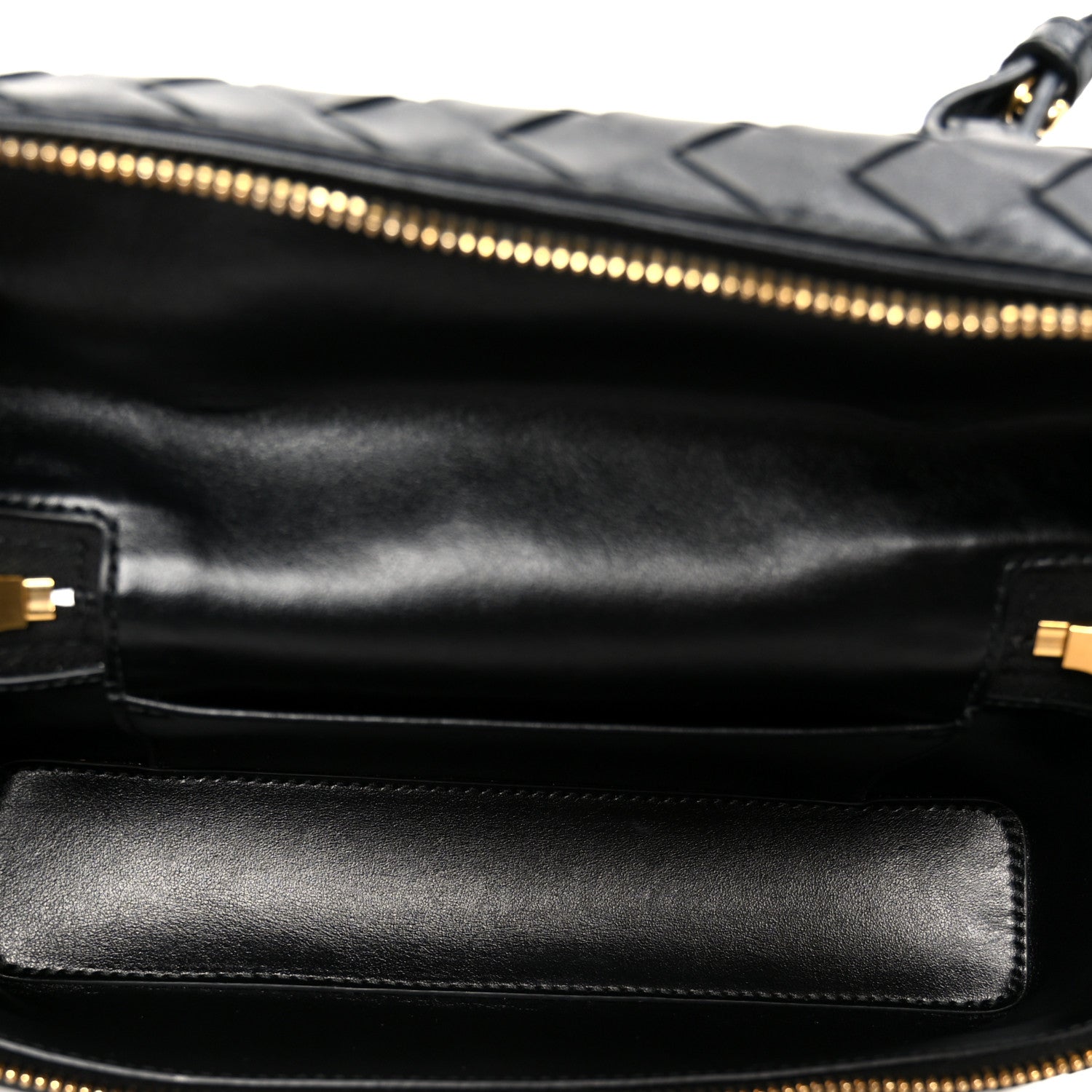 Bottega Veneta Calfskin Intrecciato Bang Bang Vanity Case Black Black 5 of 10