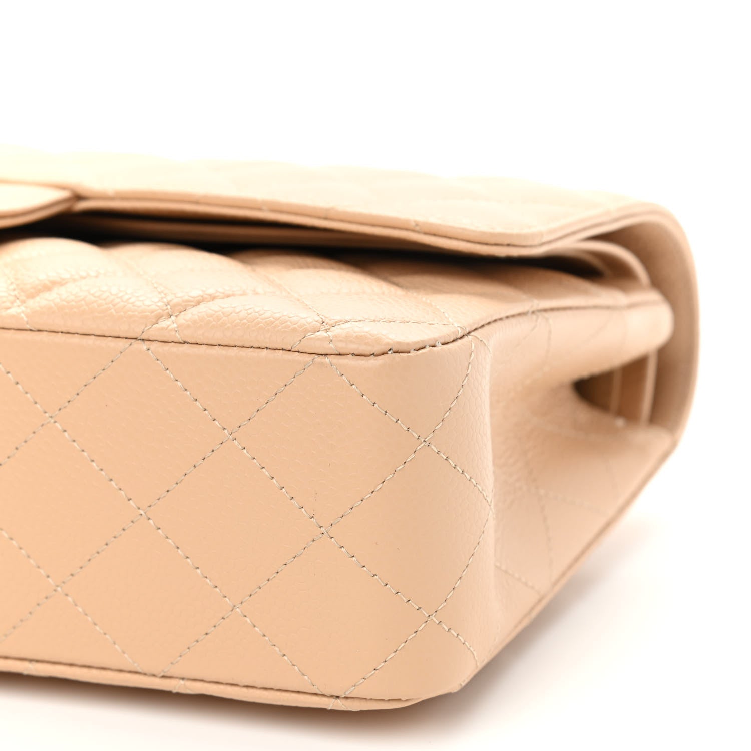 Chanel Caviar Quilted Medium Double Flap Beige 9 of 9