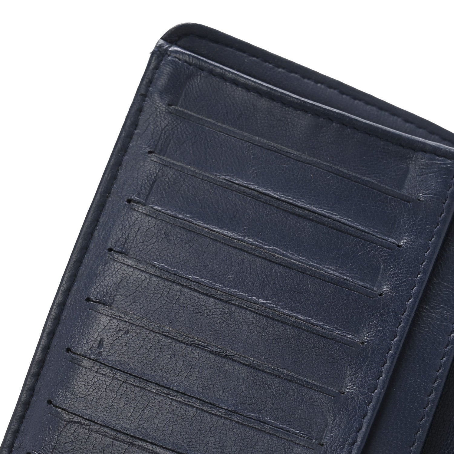 Chanel Lambskin Quilted Yen Wallet Blue 10 of 13