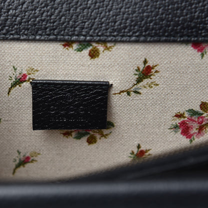 Gucci Calfskin Web Floral Embroidered Medium Dionysus Shoulder Bag Black 6 of 7