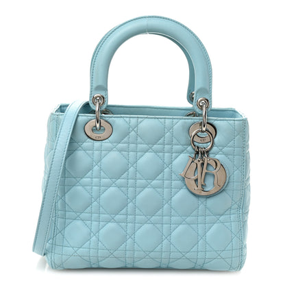 Christian Dior Lambskin Cannage Medium Lady Dior Light Blue 1 of 11