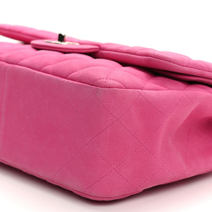 Chanel Iridescent Caviar Quilted Jumbo Double Flap Pink 9 of 10