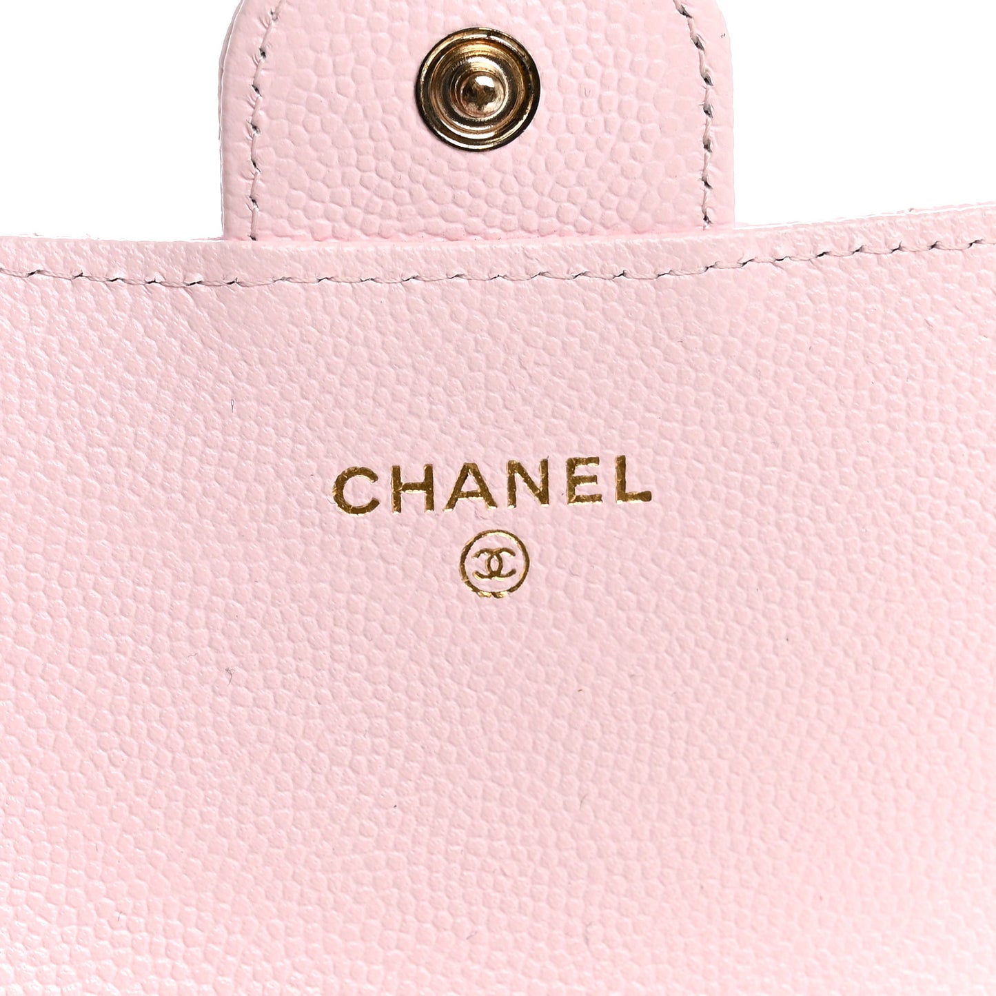 Caviar Quilted Large Gusset Flap Wallet Light Pink