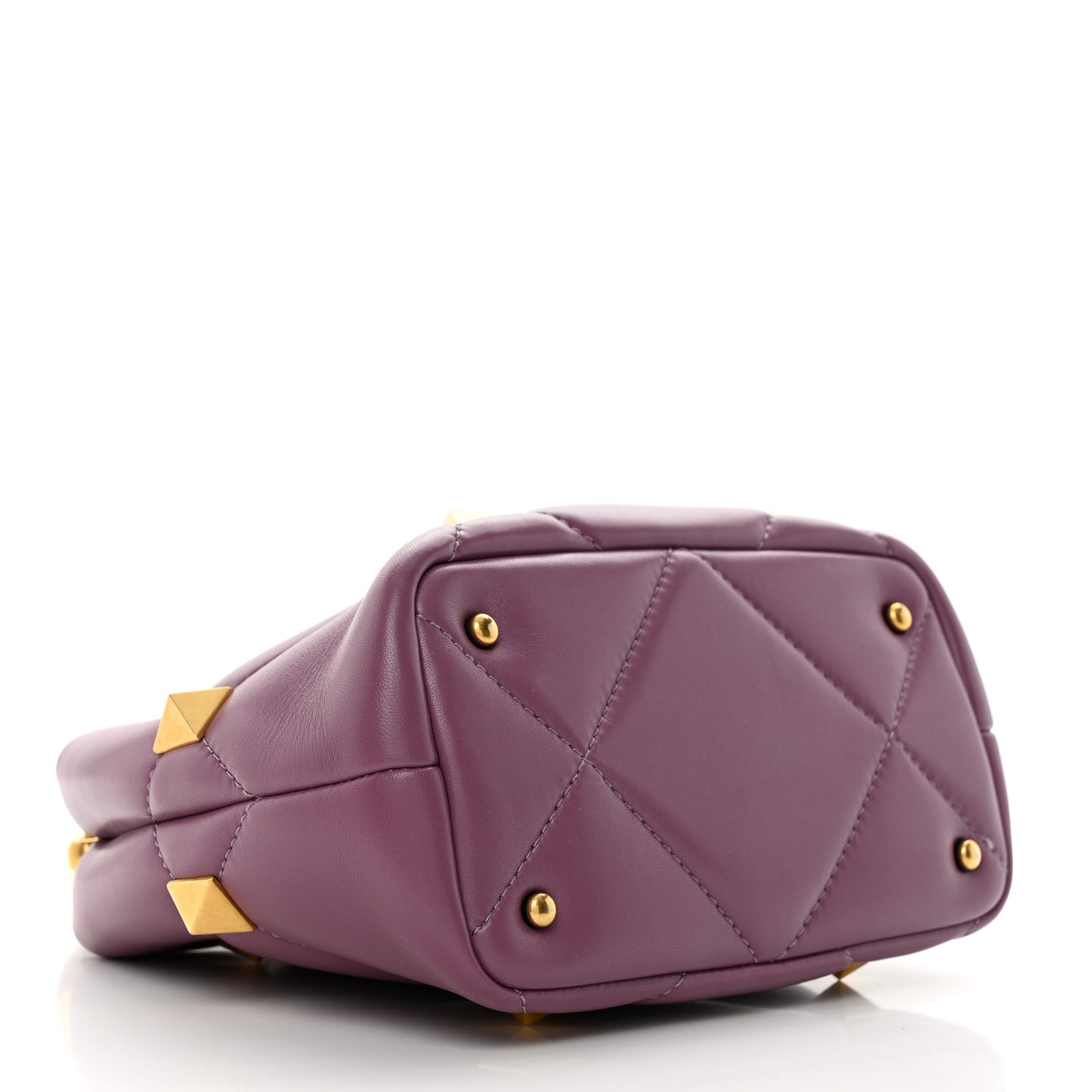 Nappa Small Roman Stud The Handle Bag Prune