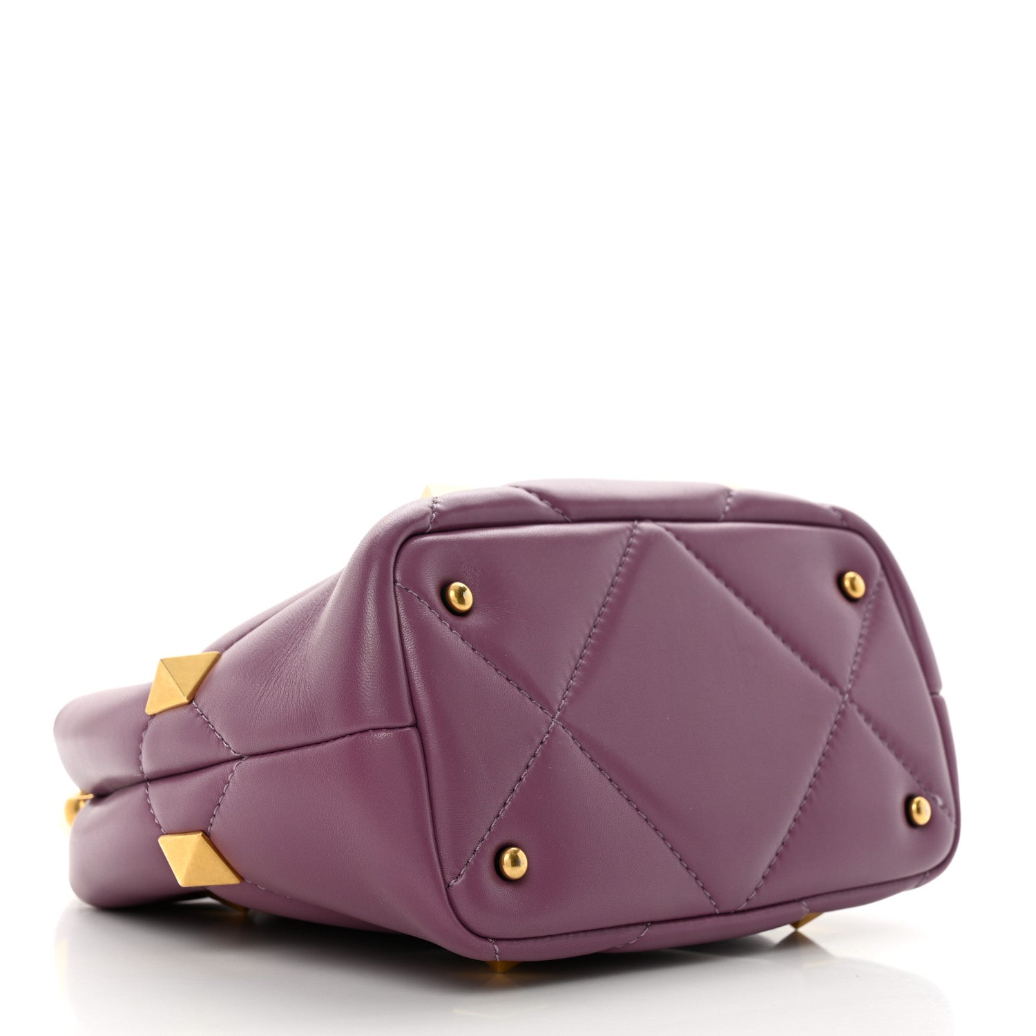 Valentino Garavani Nappa Small Roman Stud The Handle Bag Prune 4 of 9