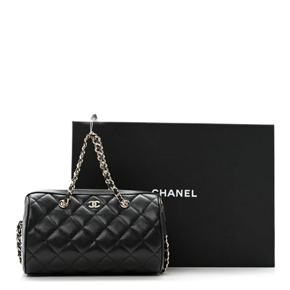 Chanel Caviar Quilted Barrel Clutch With Chain  Black 11 of 11