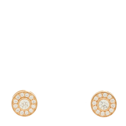 Tiffany 18K Rose Gold Diamond .28ctw Mini Circlet Earrings 1 of 10